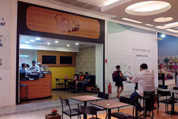 •Loja da Crepe Café – Shopping Jardim Sulacap. – Projeto de interior e Complementares-